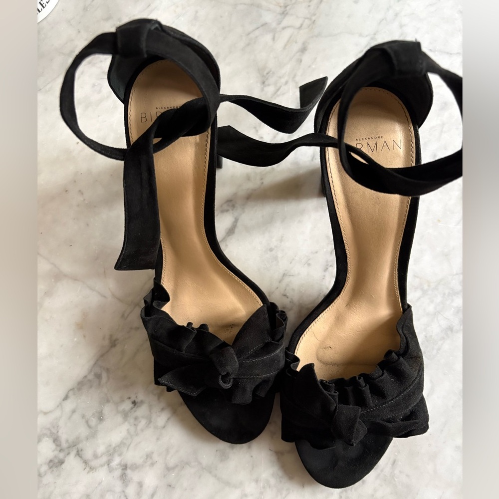 Alexandre Birman Suede Lupita with block heel